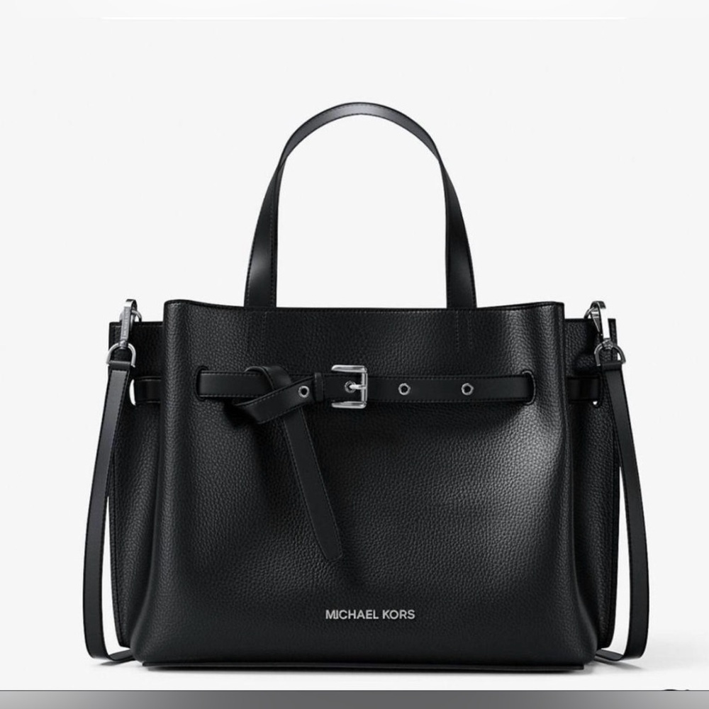 michael kors bags michael kors emilia signature satchel black